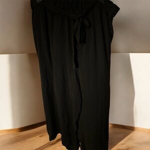 Elegant Black Wide Leg Women's Pants